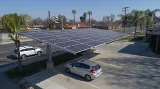 Strong, protected solar panel structure